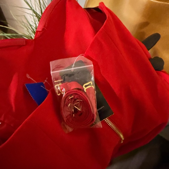 Chic Strapless Red Jumpsuit - Picture 12 of 12